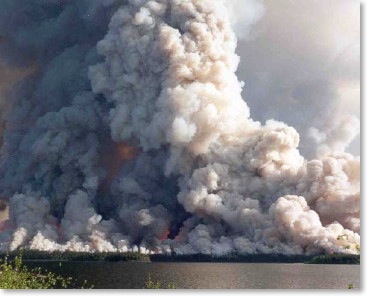 mercury is released from wildfires